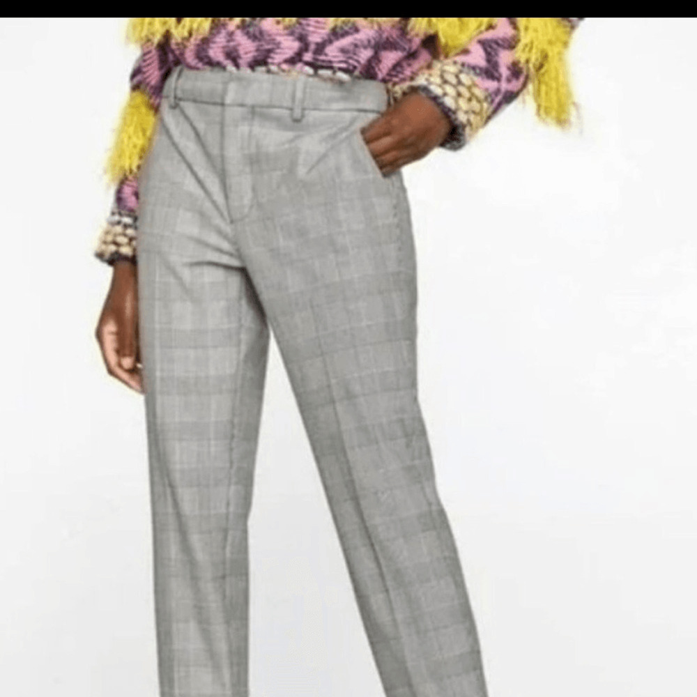 ZARA Gray Plaid Women's Pants